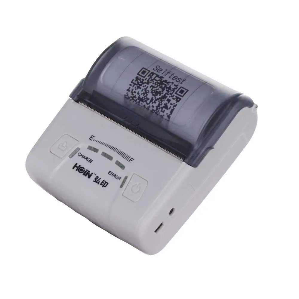Thermal Printer HOIN HOP-E300 with 2000mah Battery 1D 2D barcode thermal printing 80mm Portable Thermal Printer 1
