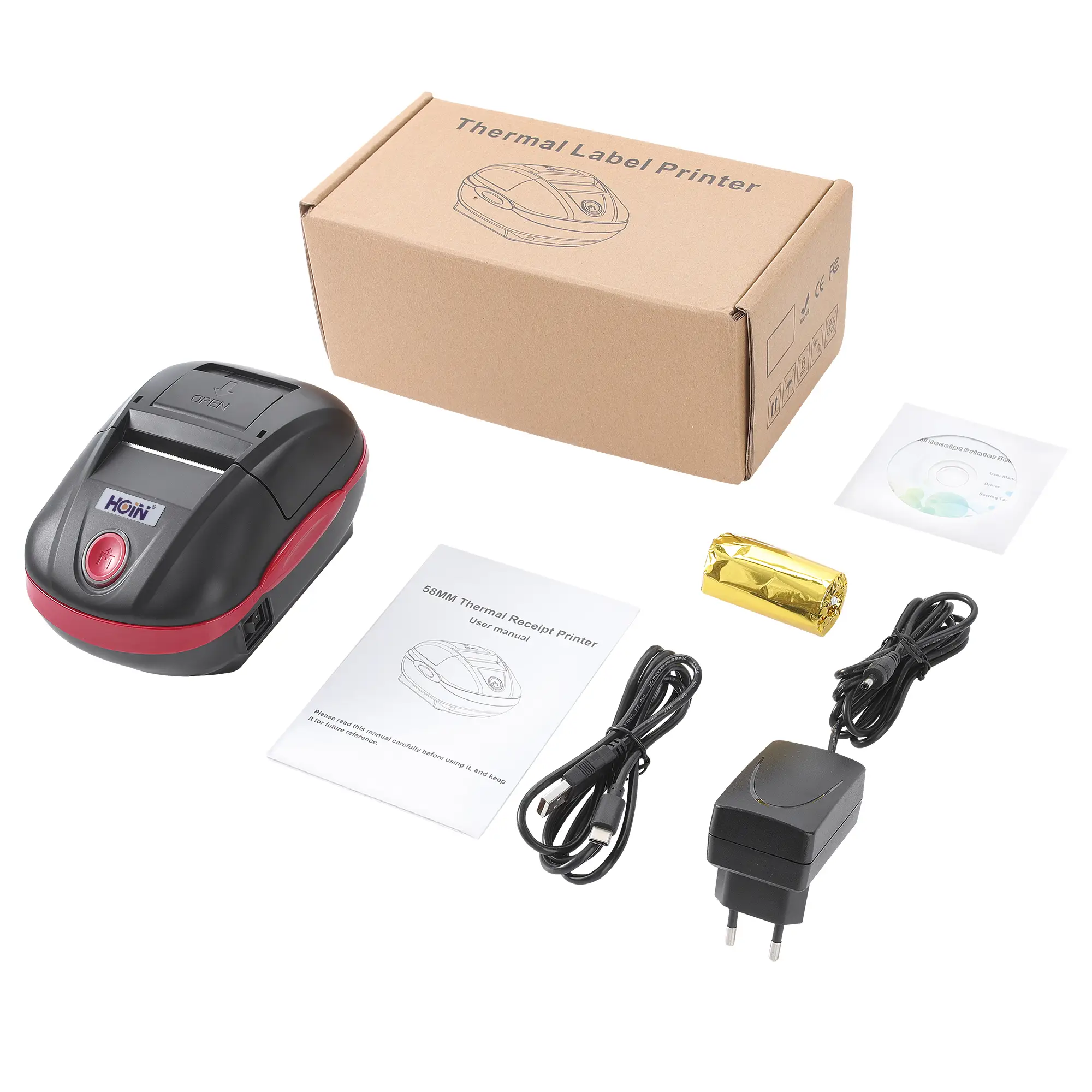 Cheap 58mm Thermal receipt Barcode Printer POS Express Shipping Coffee takeaway receipt Printer 1