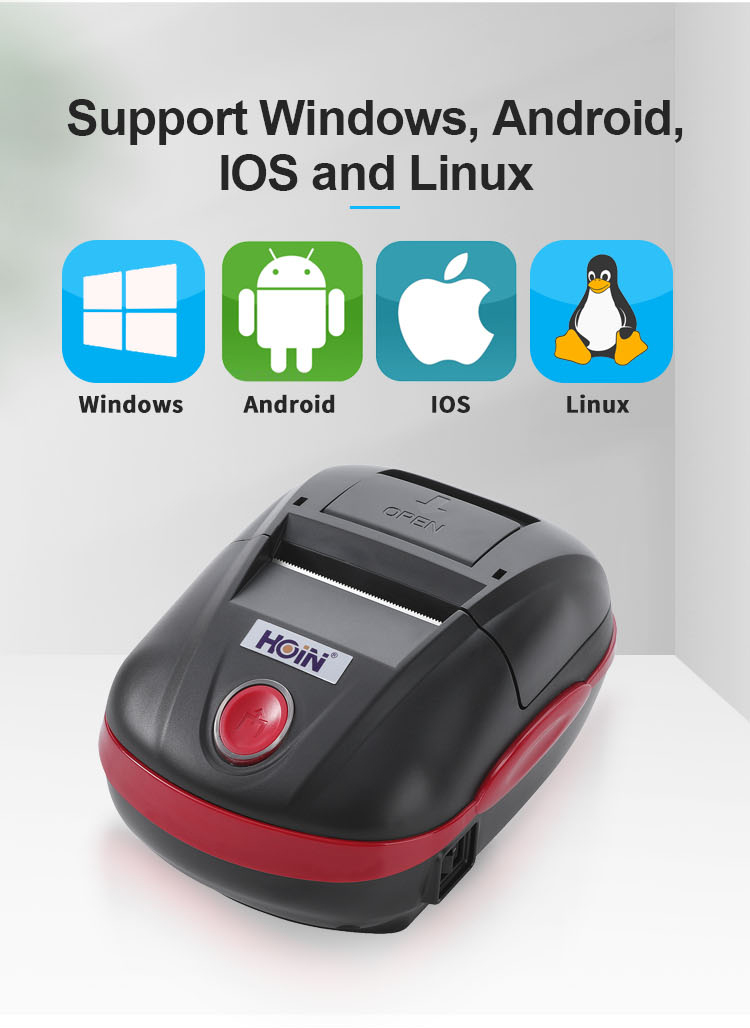 HOP-E582 ফ্যাক্টরি 58mm মিনি ব্লুটুথ পকেট প্রিন্টার Pos ওয়্যারলেস উইন্ডো অ্যান্ড্রয়েড আইওএস ছোট মিনি প্রিন্টার 11