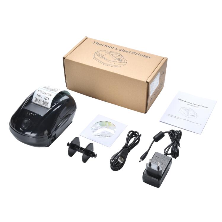  হাই স্পিড ইউএসবি+ব্লু টু ফ্রি সফটওয়্যার ৫৮ মিমি থার্মাল শিপিং স্টিকার লেবেল বারকোড প্রিন্টার