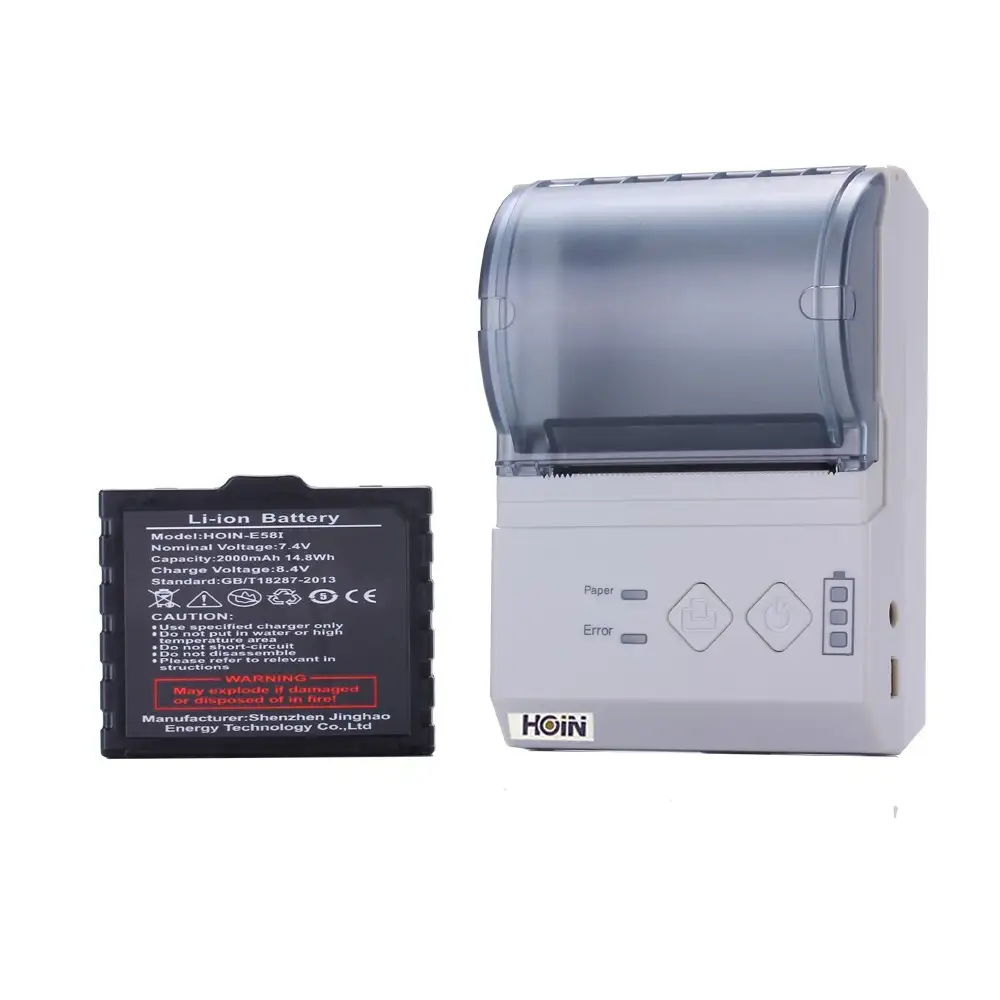 چاپگر حرارتی قابل حمل ۵۸ میلی‌متری هوین - چاپگر حرارتی قابل حمل هوین HOP E200 USB+BT با پشتیبانی از ویندوز، اندروید، iOS و لینوکس 1