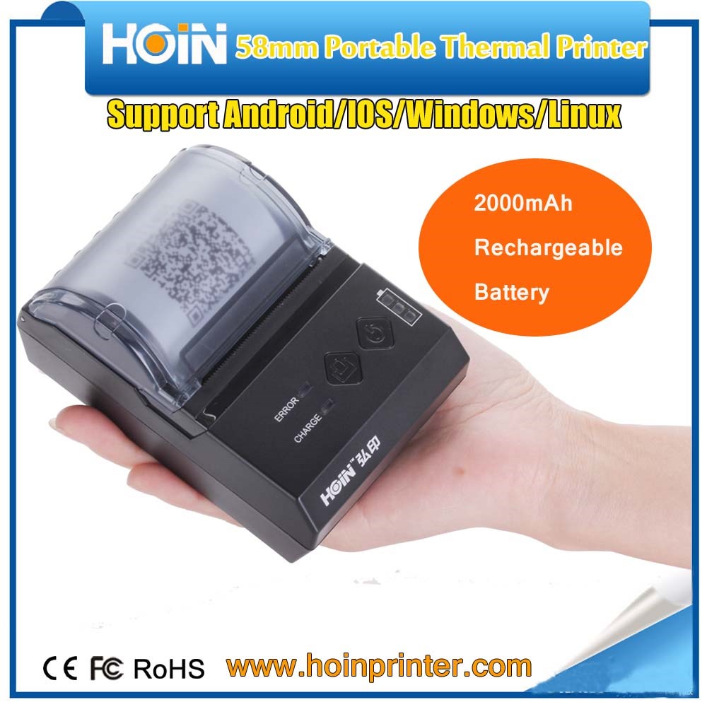 Hoin HOP E200.58MM সাপোর্ট Win Android IOS Linux পোর্টেবল থার্মাল প্রিন্টার