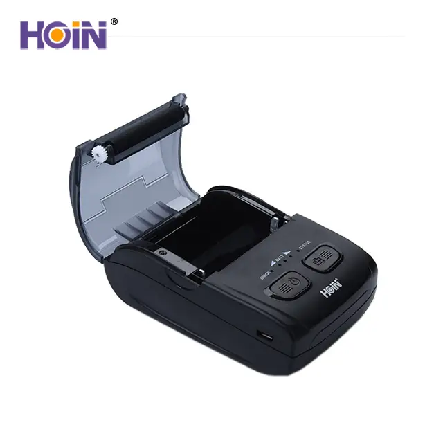 HOIN - 2 Inch Mobile Receipt Printer USB BT Portable Mini Small Printer HOP-H200 58mm portable thermal printer 1
