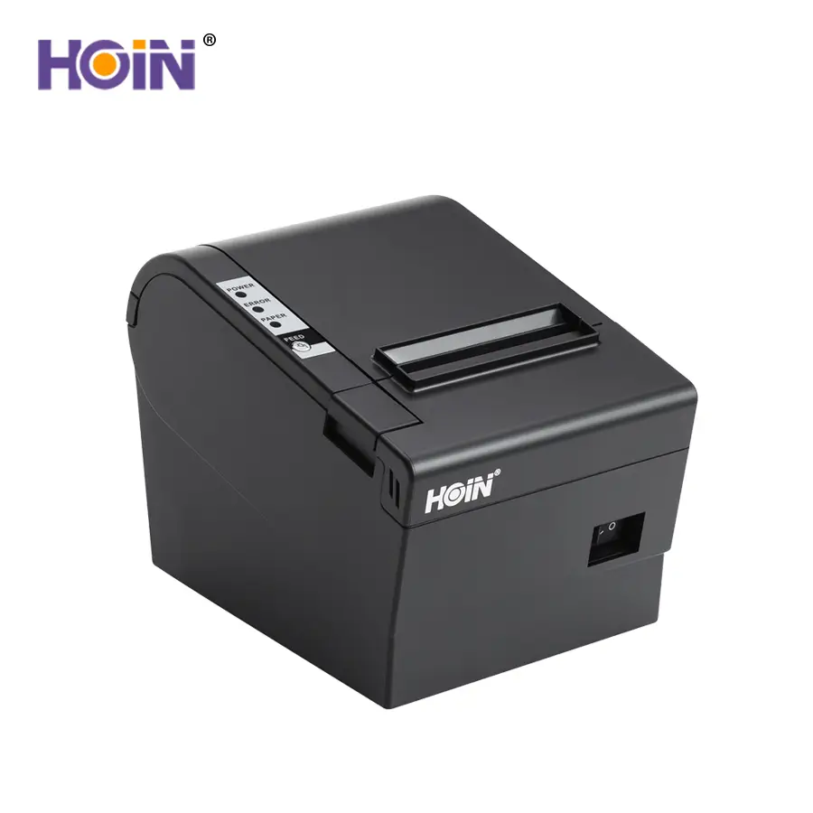 HOIN - Süpermarket POS Sistemi Hızlı Otomatik Kesici Yazıcı Termal Fiş Siyah Beyaz Yazıcı BIS Onaylı 80 mm Masaüstü Termal Yazıcı 1