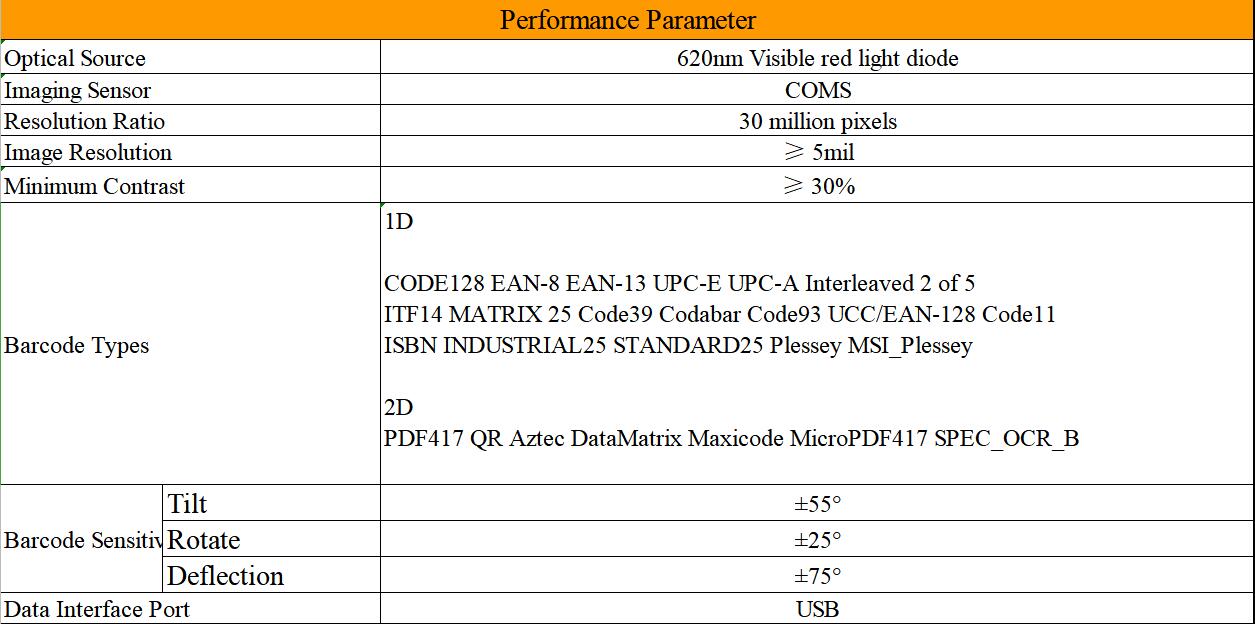 Scanner de codes-barres laser portable de premier plan | HOIN 13