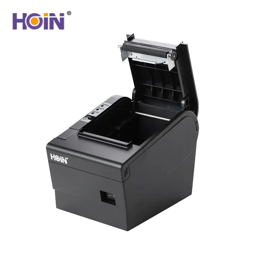 Thermal POS Receipt Printer Thermal Line Hoin Black and White for POS System 80mm Desktop Thermal Printer 1