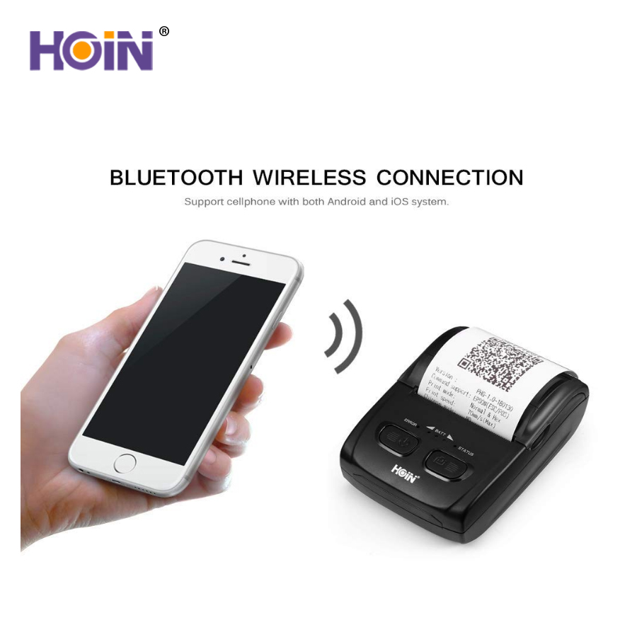 HOP-H200, BIS CE, FCC, ROHS USB চালিত, Wifi, USB, Bluetoot পোর্টেবল মিনি স্মল প্রিন্টার সহ