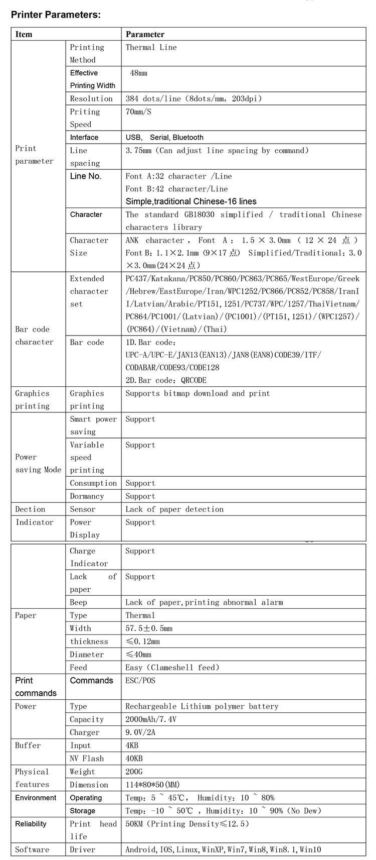  ইমপ্রেসোরা টার্মিকা HOIN 58MM পোর্টেবল রসিদ প্রিন্টার বড় ব্যাটারি সহ HOP E200 ফ্যাশন ডিজাইন