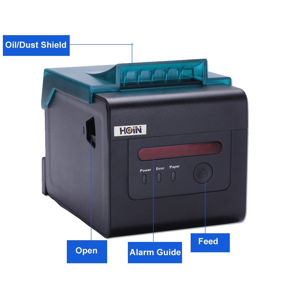 HOIN - HOP-H801 Hoin 80mm থার্মাল POS 80 প্রিন্টার রান্নাঘরের জন্য 80mm রান্নাঘরের অ্যালার্ম প্রিন্টার 9