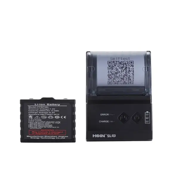 Imprimantes de reçus portables USB + BT certifiées HOIN - BIS utilisées dans les centres commerciaux Imprimante thermique portable 58 mm 1