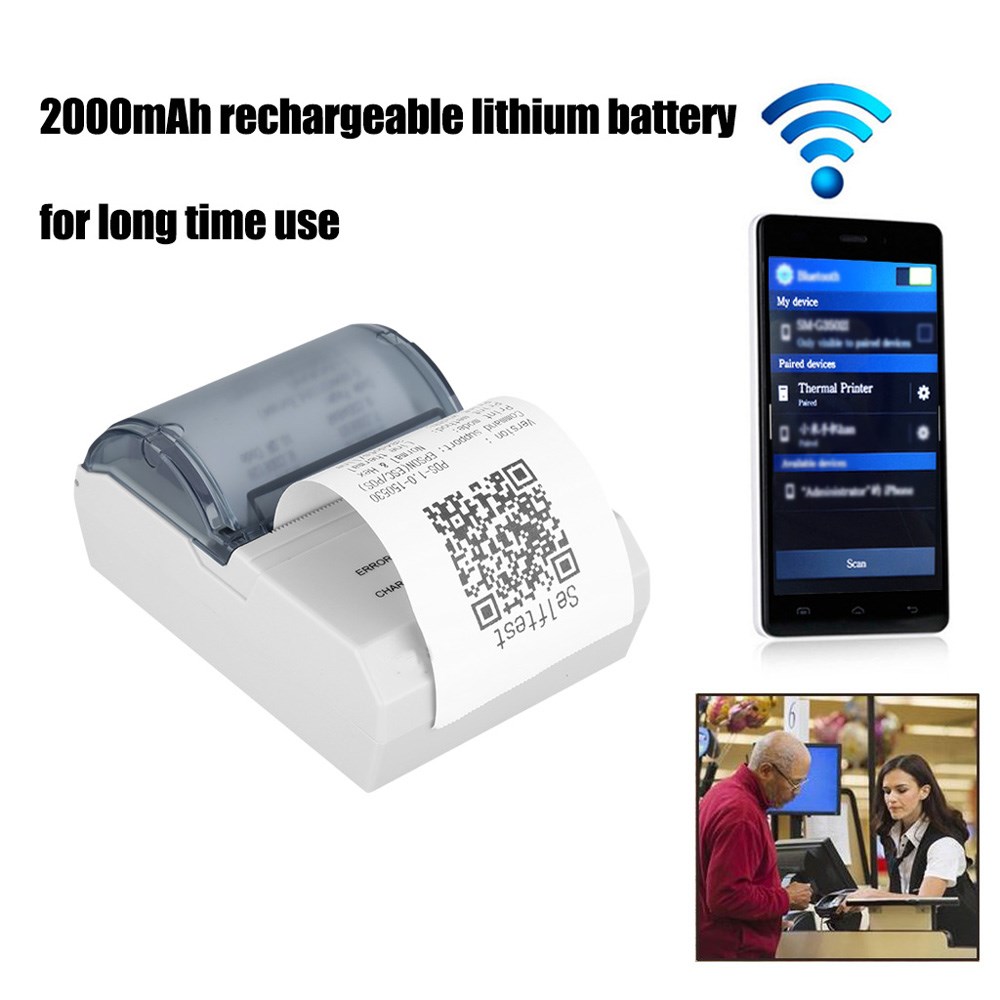  ল্যাপটপের জন্য ৫৮ মিমি পোর্টেবল হ্যান্ডহেল্ড প্রিন্টার মিনি প্রিন্টার