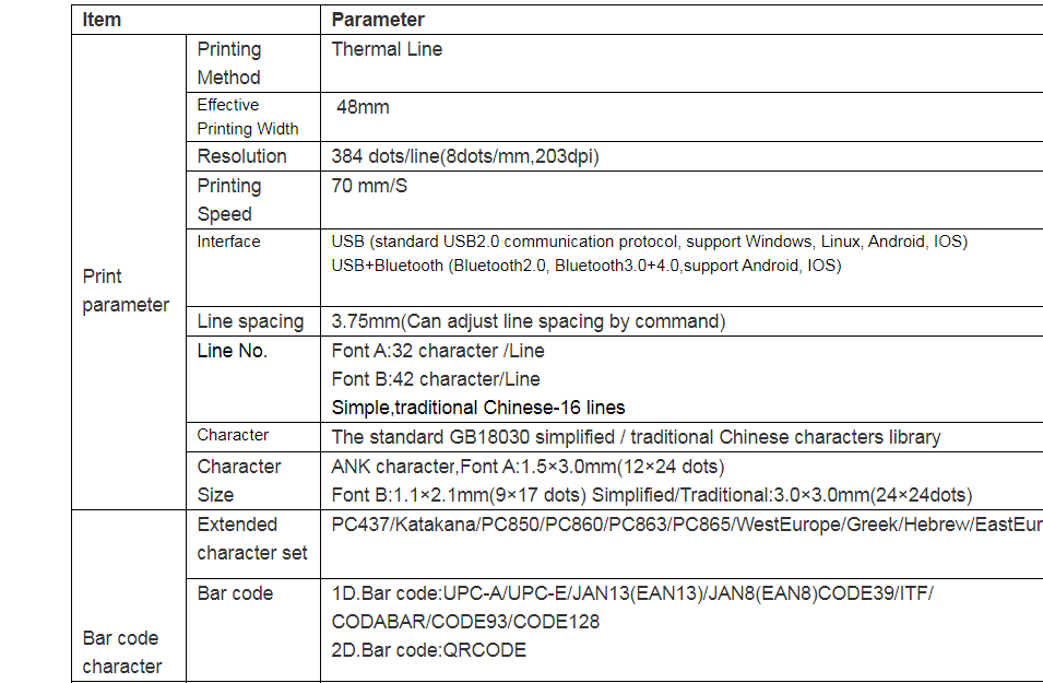 পোর্টেবল পিওএস থার্মাল রিসিপ্ট মোবাইল প্রিন্টার মিনি ফ্যাক্টরি মূল্য অ্যান্ড্রয়েড এবং আইওএসের জন্য ইউএসবি ব্লুটুথ থার্মাল প্রিন্টার