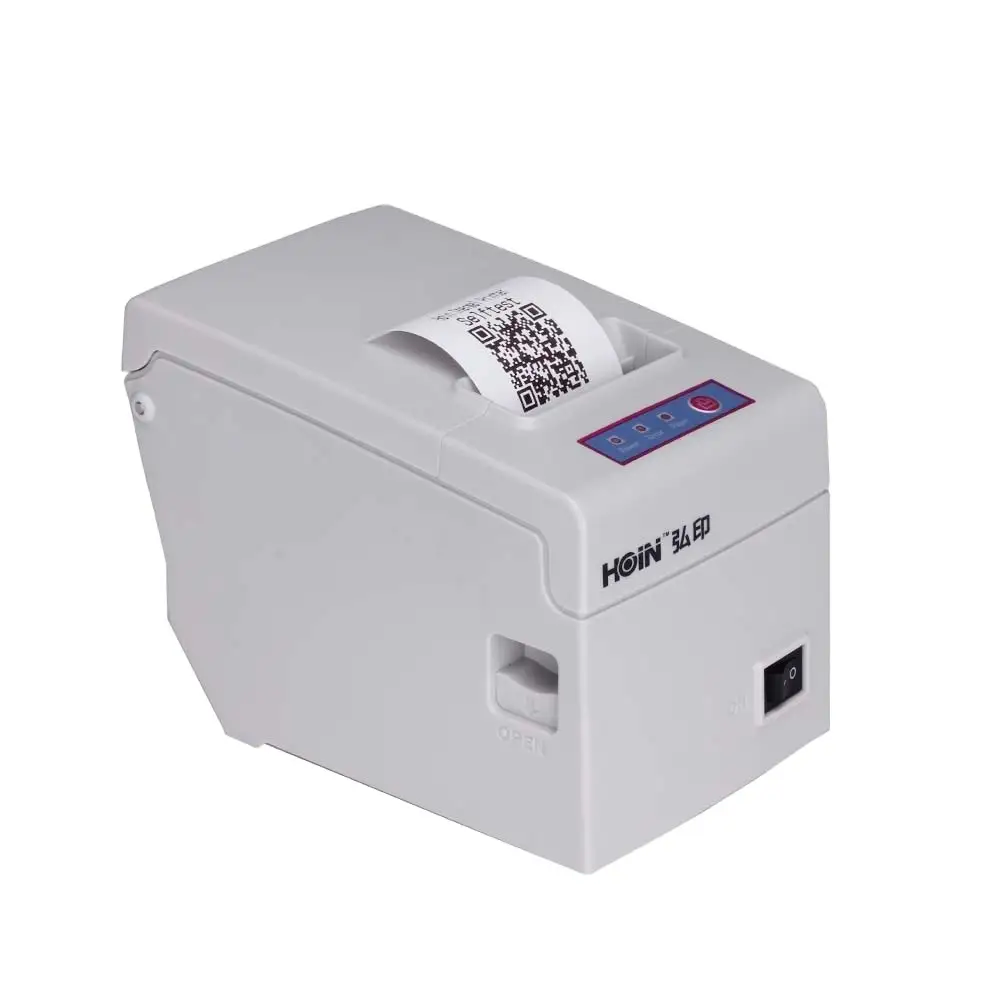HOIN - Impresora térmica de recibos de 58 mm de alta velocidad con soporte para rollos de papel grandes Impresora térmica de escritorio de 58 mm 1