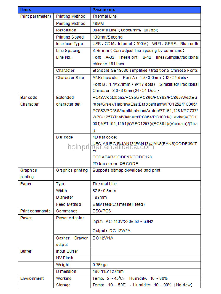 HOIN | उच्च गुणवत्ता वाले थर्मल रसीद प्रिंटर निर्माता1 14
