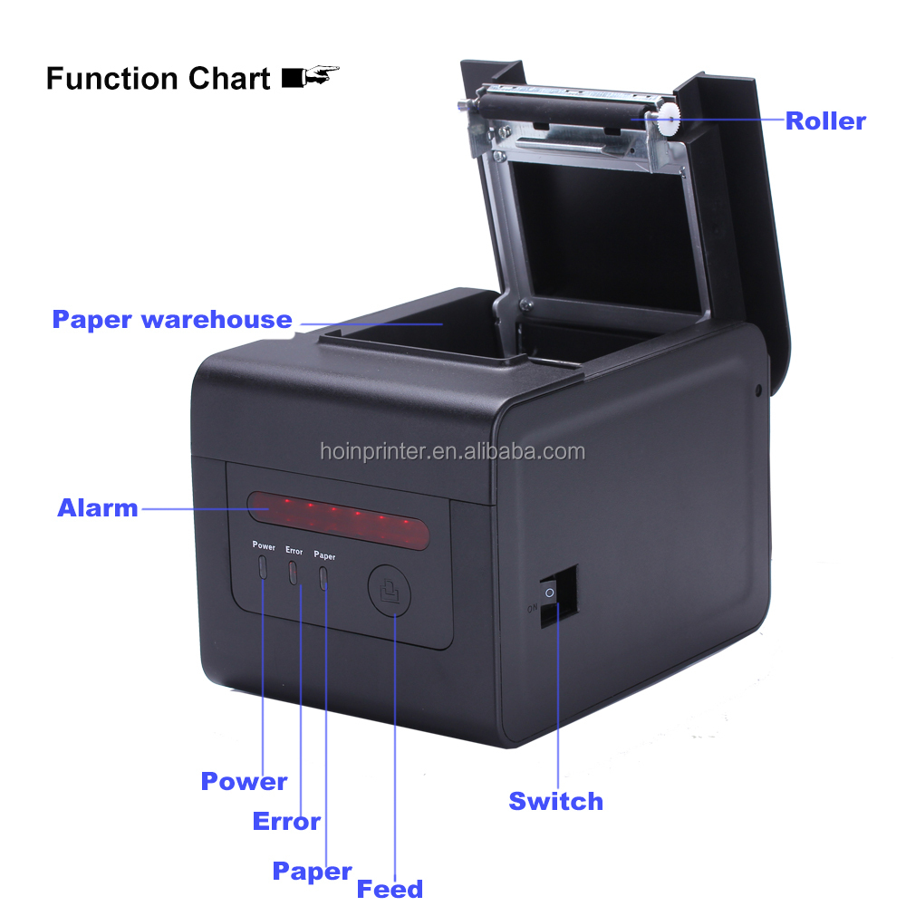 অ্যান্ড্রয়েড আইওএস ট্যাবলেট পোর্টেবল মোবাইল বিটি থার্মাল ৮০ মিমি প্রিন্টার থার্মাল লাইন ৭৯.৫±০.৫ মিমি ৮০ মিমি রান্নাঘরের অ্যালার্ম প্রিন্টার 16