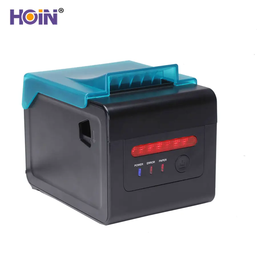 USB+LAN+COM High End 80mm POS Barcode Small Thermal Receipt Printer with Beeper and Alarm HOP-H801 1
