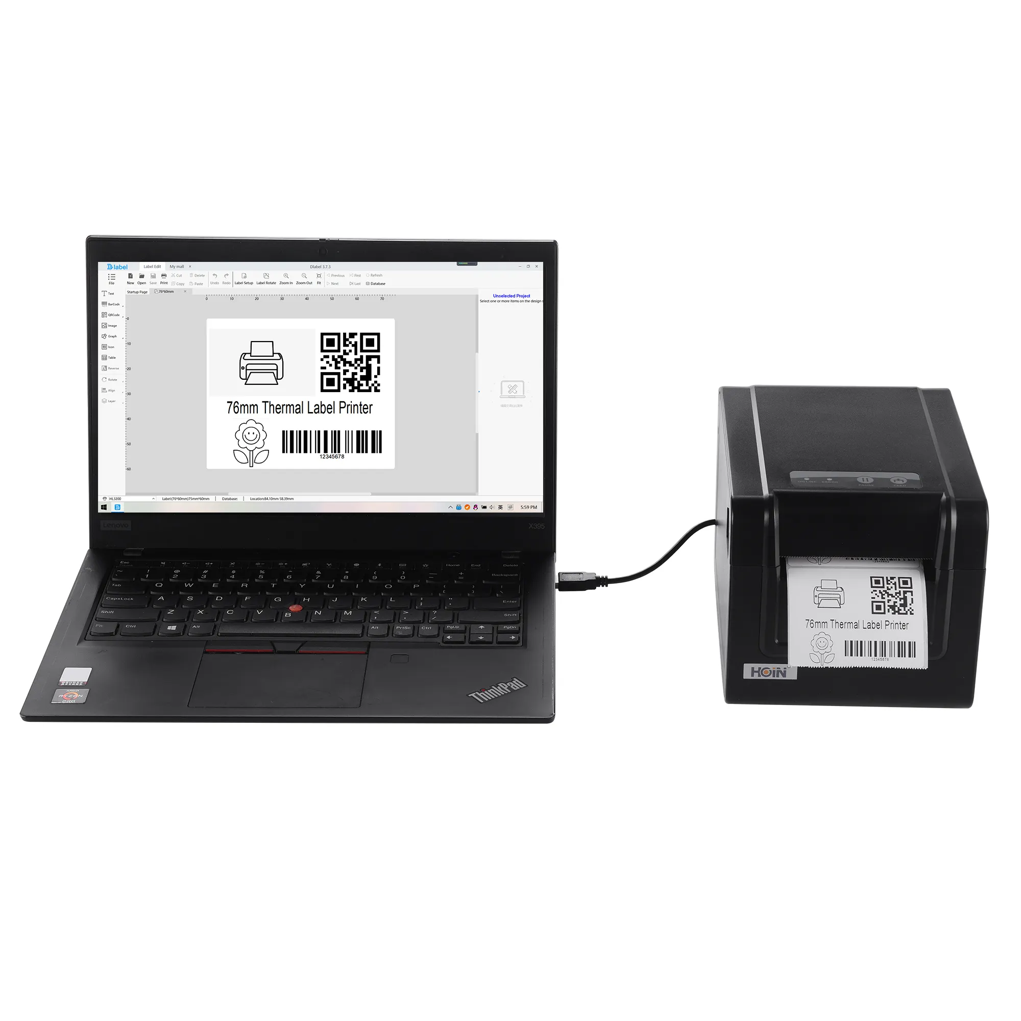 High-quality best wireless label printer 4x6 Suppliers | HOIN 3