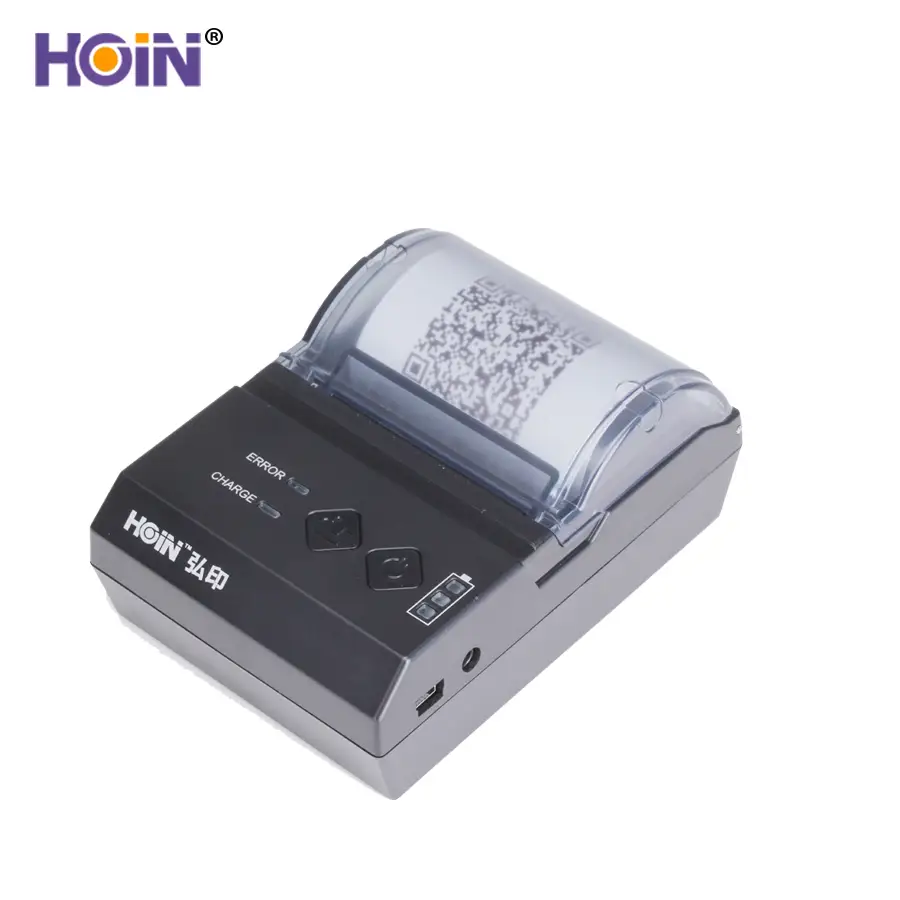 HOIN - 58mm Portable Receipt Thermal USB BT Mini Pocket Printer 58mm portable thermal printer 1