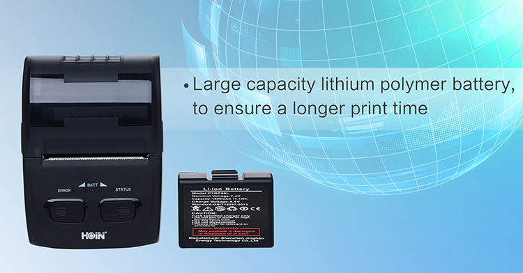  ইউএসবি ওয়াইফাই পোর্ট ৪ ঘন্টা প্রিন্ট করতে পারে ইউএসবি চালিত থার্মাল মিনি ৫৮ মিমি ব্লুটুট পোর্টেবল প্রিন্টার