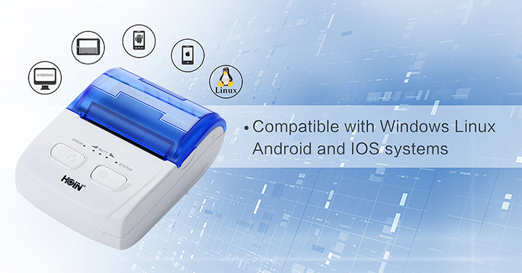  ইউএসবি ওয়াইফাই পোর্ট ৪ ঘন্টা প্রিন্ট করতে পারে ইউএসবি চালিত থার্মাল মিনি ৫৮ মিমি ব্লুটুট পোর্টেবল প্রিন্টার