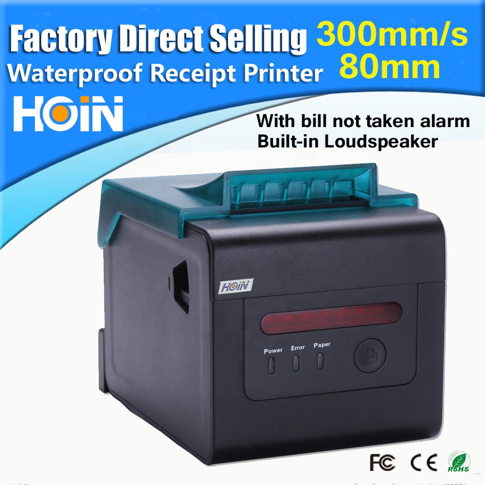 হোইন ফ্যাক্টরি অফার থার্মাল রসিদ প্রিন্টার অটো কাটার বারকোড লোগো প্রিন্টার ইউএসবি ল্যান পিওএস সুপারমার্কেটের জন্য 80 মিমি