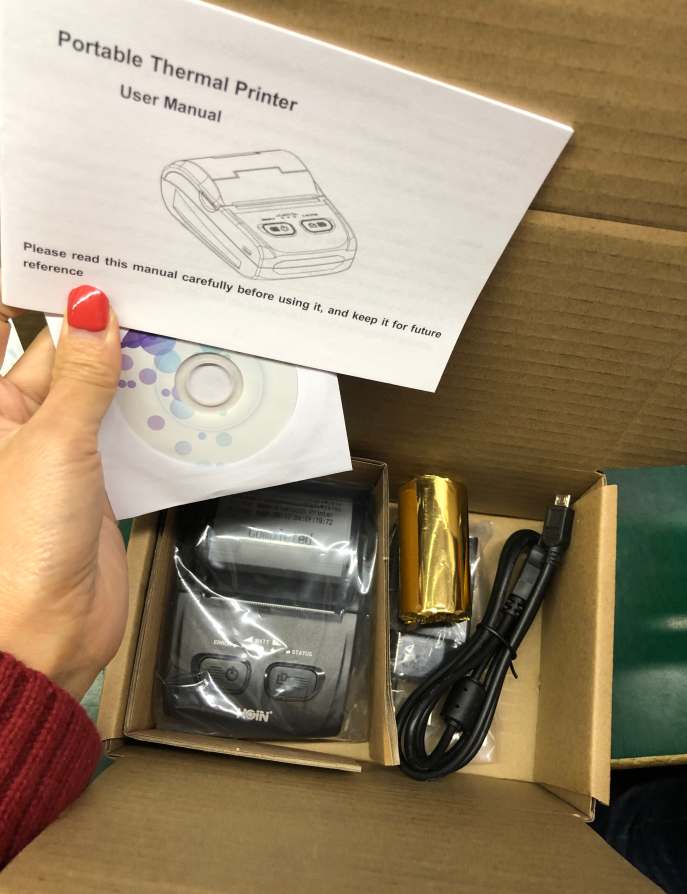 HOP-H200, BIS CE, FCC, ROHS USB চালিত, Wifi, USB, Bluetoot পোর্টেবল মিনি স্মল প্রিন্টার সহ