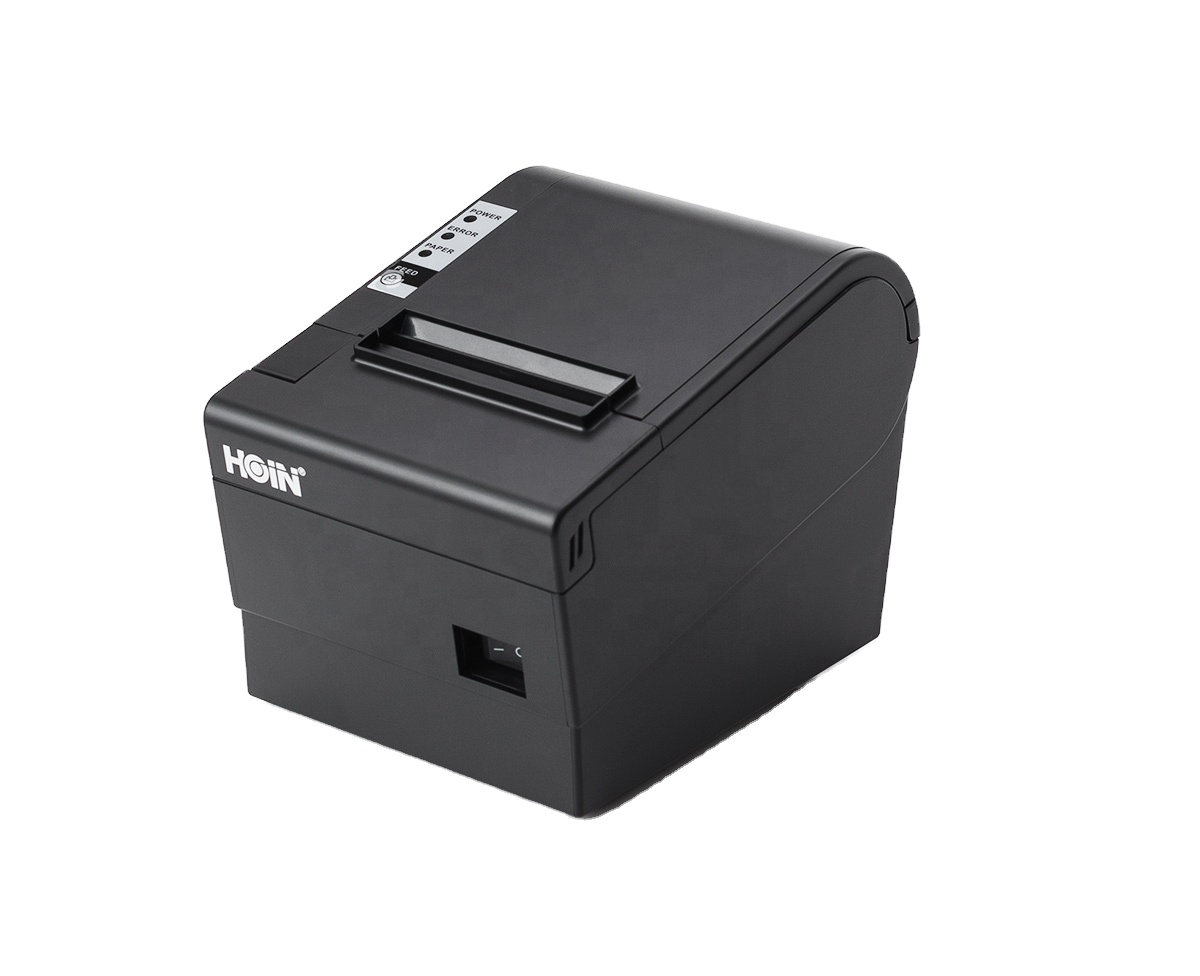  হোইন ফ্যাক্টরি মোবাইল থার্মাল রসিদ প্রিন্টার পিওএস সিস্টেম হাই স্পিড ইউএসবি বিটি লোগো প্রিন্টার 80 মিমি এর জন্য অটো কাটার