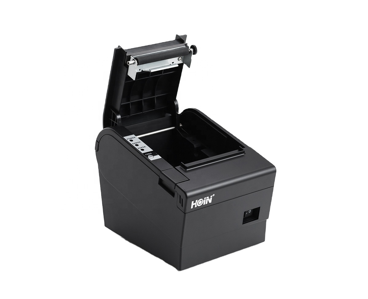  হোইন ফ্যাক্টরি মোবাইল থার্মাল রসিদ প্রিন্টার পিওএস সিস্টেম হাই স্পিড ইউএসবি বিটি লোগো প্রিন্টার 80 মিমি এর জন্য অটো কাটার