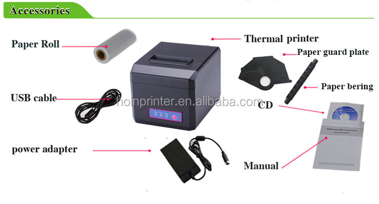 HOIN - CE FCC ROHS 80mm POS সিস্টেম প্রিন্টার সহ 80mm POS USB রসিদ প্রিন্টার আর্থিক POS সিস্টেম সরঞ্জাম 18