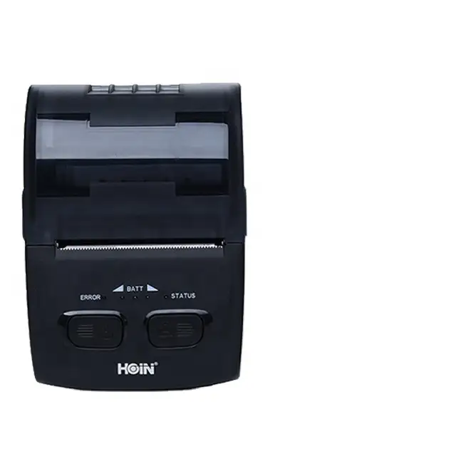 HOIN - Portable Thermal receipt Printer pos mini factory barcode printer USB BT 58mm portable thermal printer 1