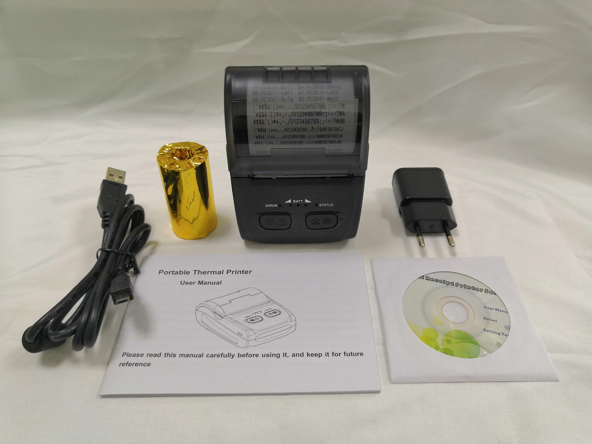 পজ হ্যান্ডহোল্ড মিনি মোবাইল প্রিন্টারের জন্য ফ্যাক্টরি পোর্টেবল থার্মাল প্রিন্টার মিনি ইউএসবি বিটি লোগো গ্রাফিক