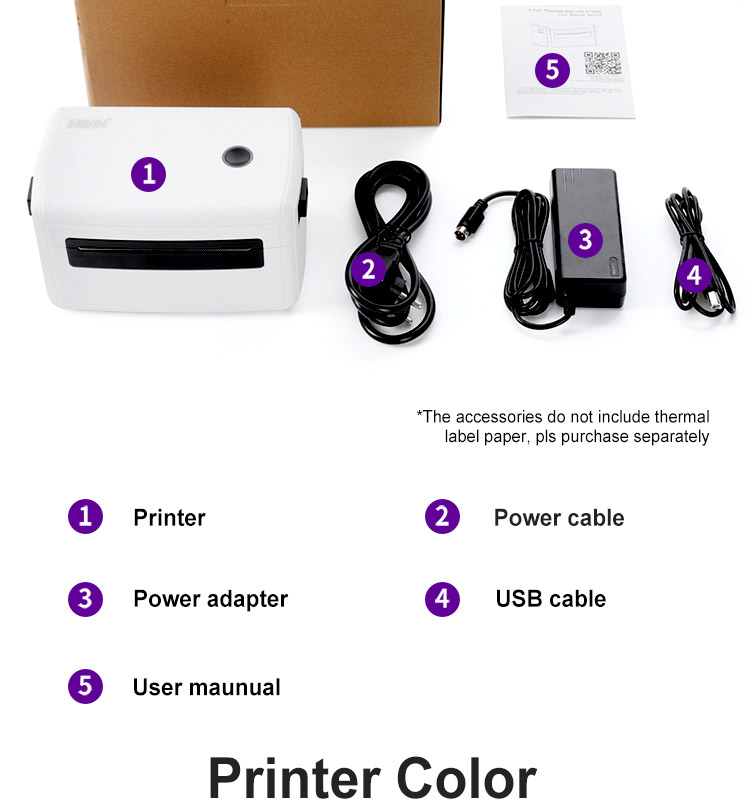 হোইন ৪ ইঞ্চি থার্মাল লেবেল প্রিন্টার 20