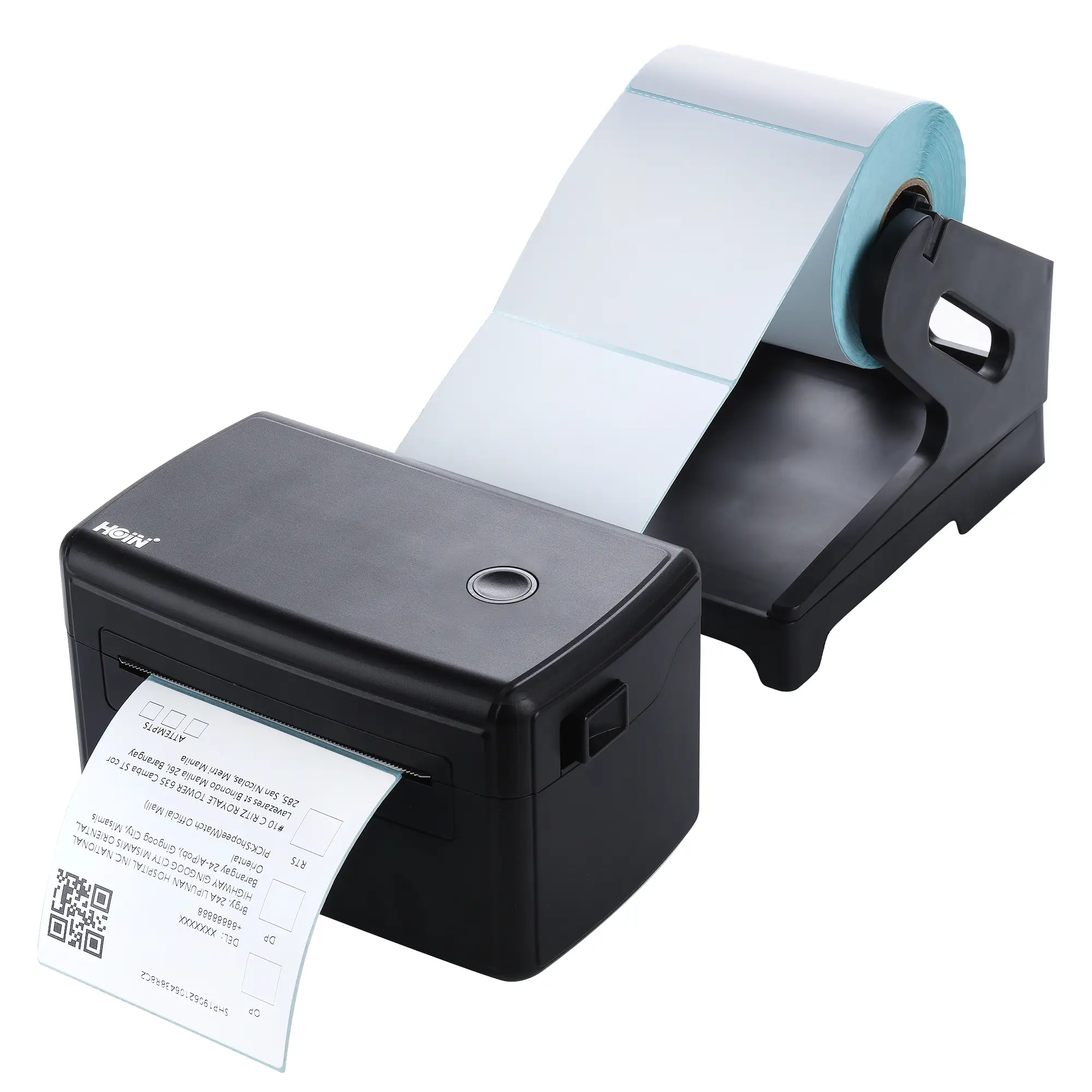 HOIN - Hoin 4-дюймовый принтер для печати штрихкодов Impresora QR 4x6, недорогой термопринтер для печати наклеек 110 мм, термопринтер для печати штрихкодов на этикетках 1