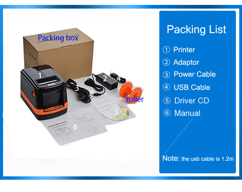  अमेज़न एफबीए थर्मल लेबल प्रिंटर प्रिंट सस्ते मूल्य मिनी थर्मल रसद शिपिंग पीओएस यूएसबी स्टीकर प्रिंटर