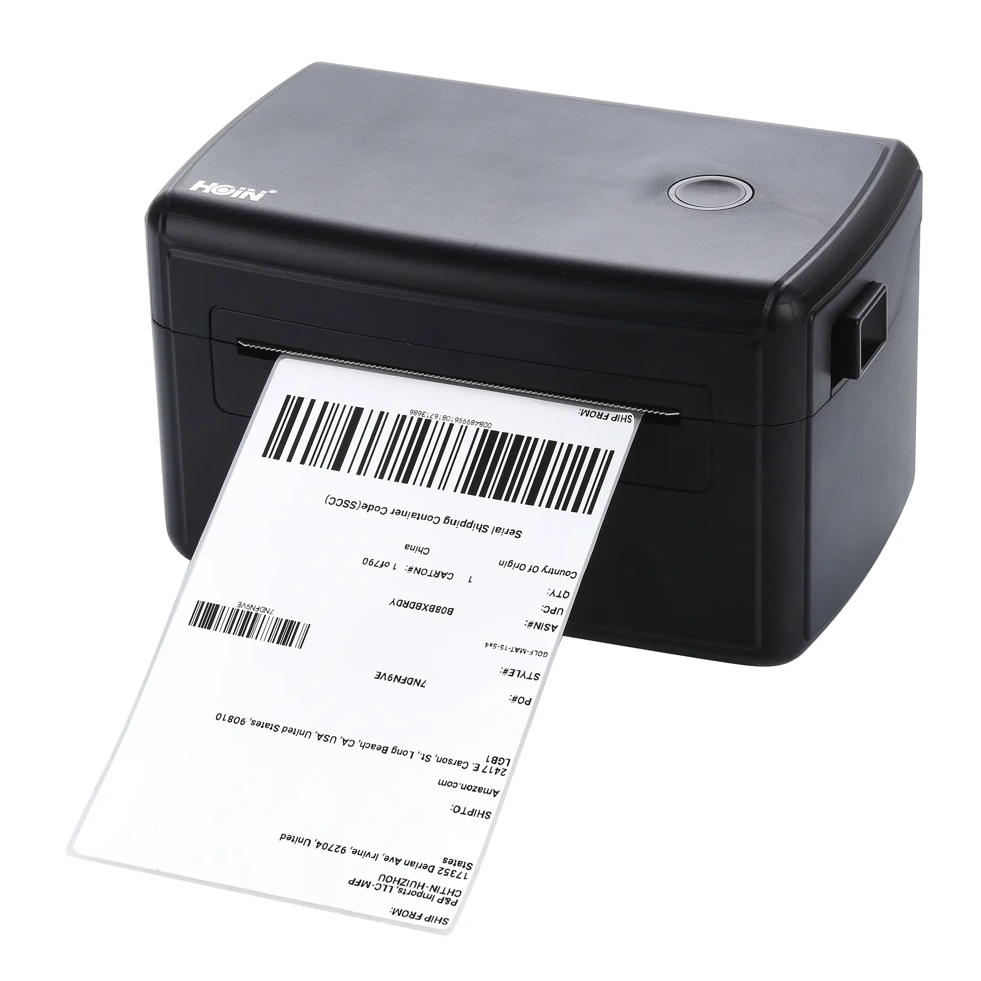 Impresora térmica de códigos de barras HOIN de fábrica, de alta calidad, económica, con gráficos de logotipos 1D y 2D, de alta velocidad, USB BT, de 4 pulgadas, para etiquetas térmicas de códigos de barras. 1