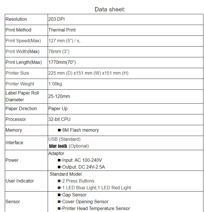  पीओएस बारकोड 2डी लेबल थर्मल प्रिंटर 3 इंच 80 मिमी फ्री ड्राइवर थर्मल लेबल स्टिकर प्रिंटर स्टिकर के साथ