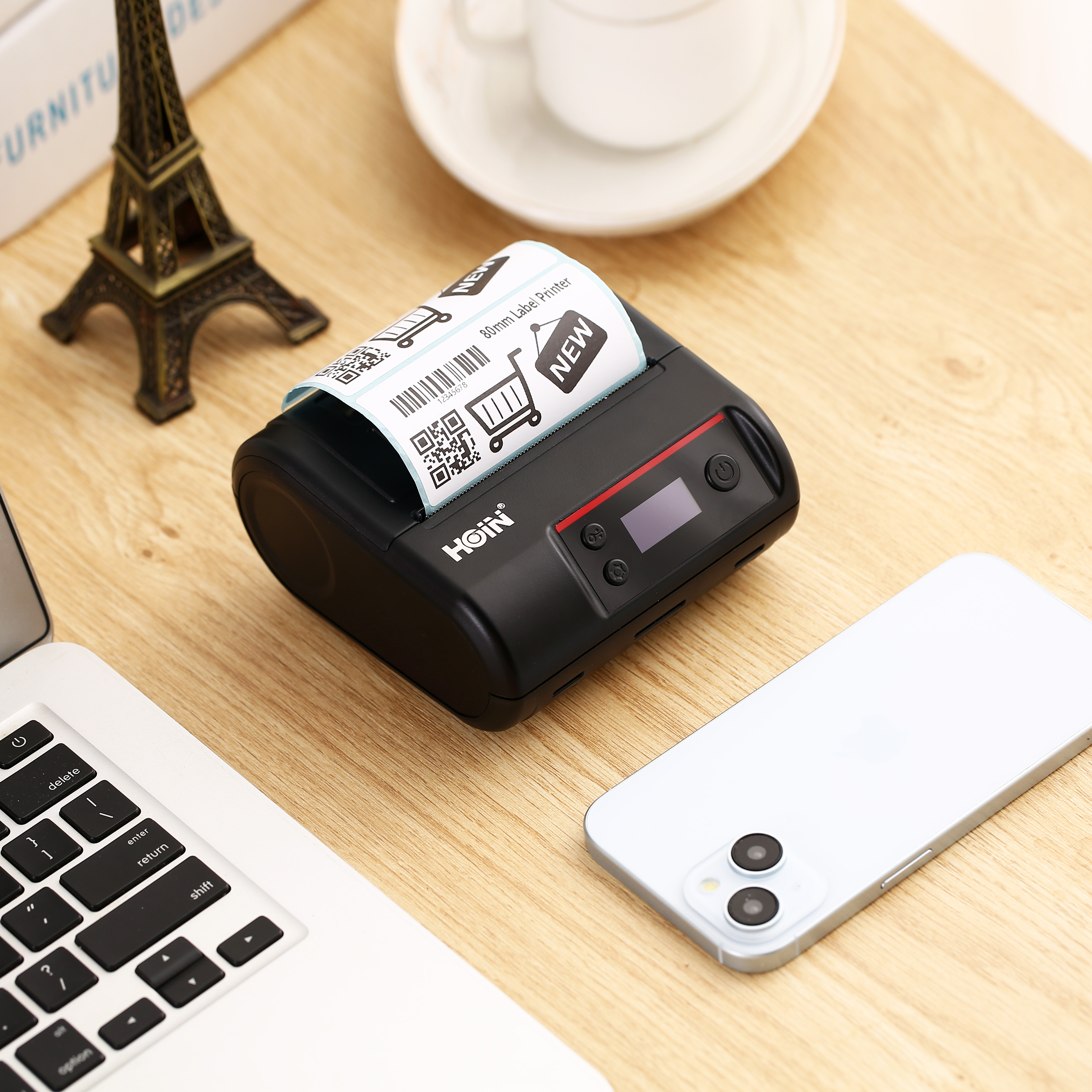 Hoin 3 ইঞ্চি পোর্টেবল লেবেল প্রিন্টার HQ300 এর জন্য লেবেল পেপার কীভাবে ক্যালিব্রেট করবেন 1