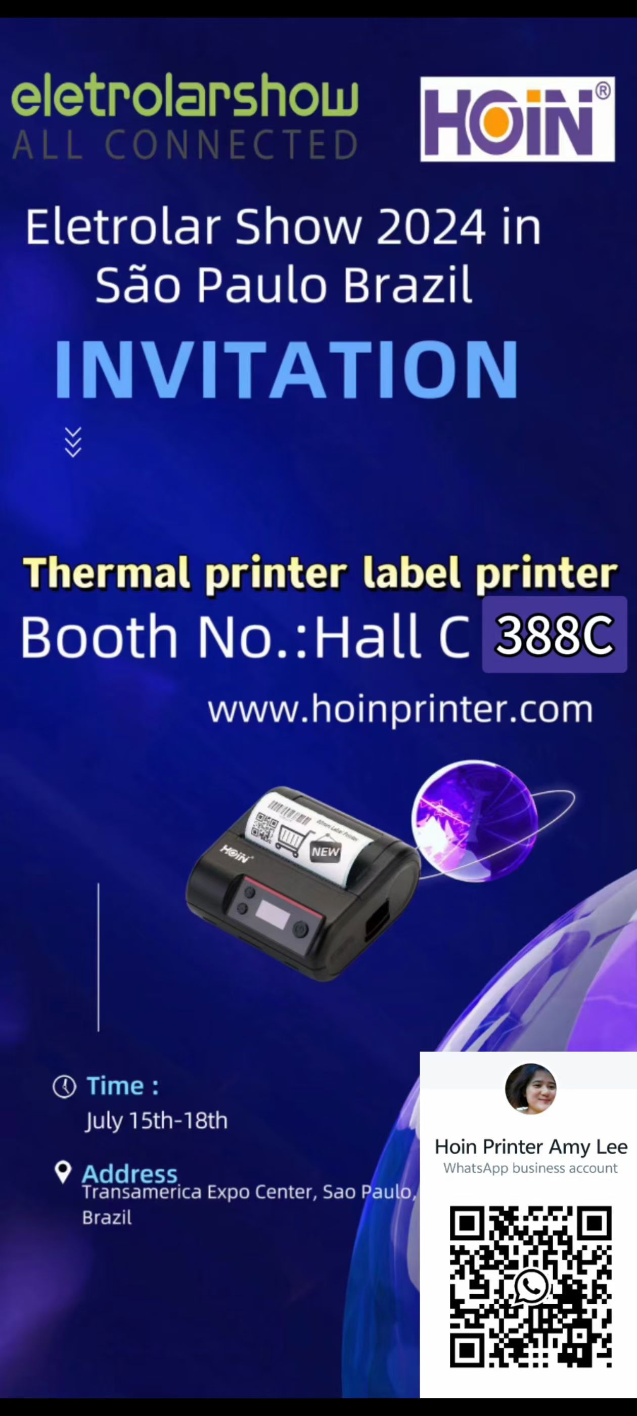 সাও পাওলোতে ইলেক্ট্রোলার শো ২০২৪-এ পেশাদার হোইন প্রিন্টার ব্রাজিলের নির্মাতারা 10