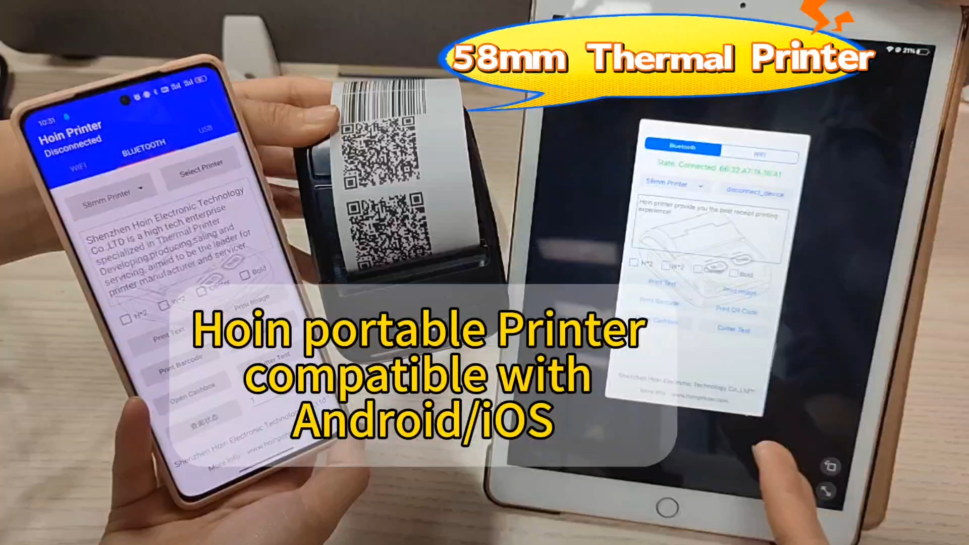 হোইন থার্মাল প্রিন্টার সরবরাহকারীর জন্য ব্লুটুথের মাধ্যমে অ্যান্ডয়েড এবং আইওএস ফোন ট্যাবলেট কীভাবে সংযুক্ত করবেন তার সেরা উপায়