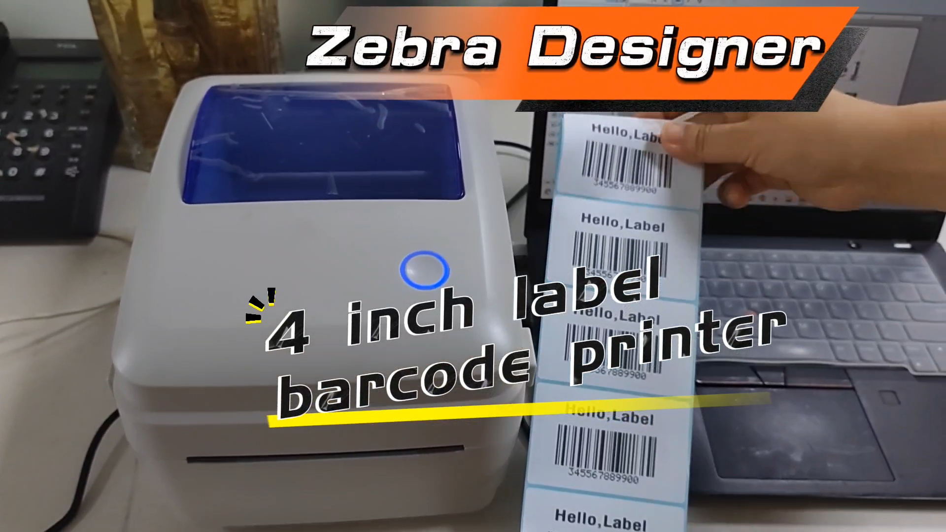 চীনের ৪ ইঞ্চি শিপিং লেবেল বারকোড প্রিন্টার জেব্রিয়া ডিজাইনার অ্যাপ প্রিন্টিং নির্মাতাদের সাথে - HOIN