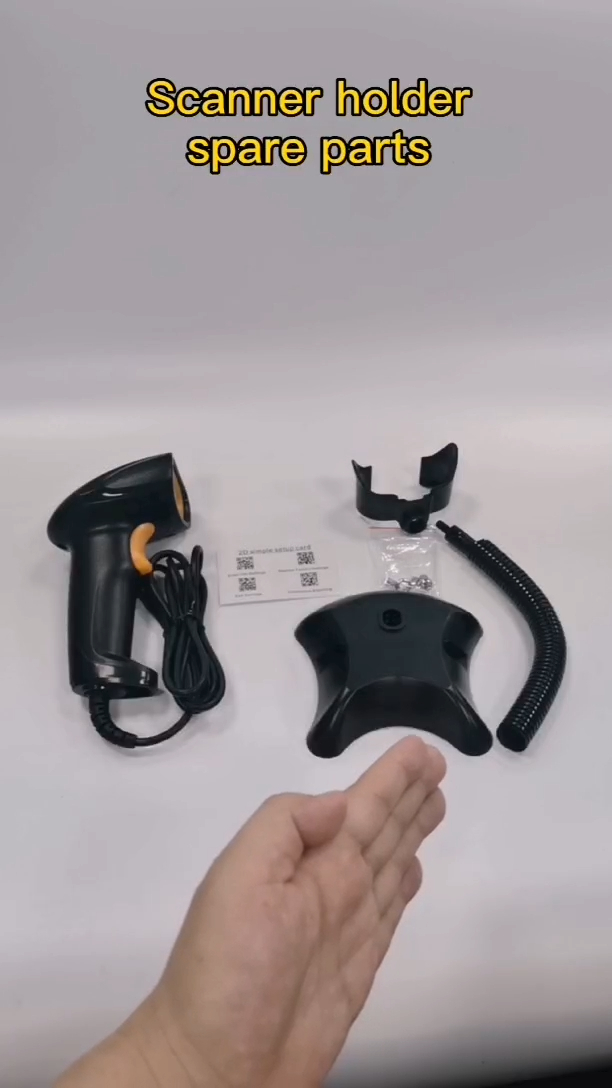  বারকোড স্ক্যানার বক্স খোলার মাধ্যমে বারকোড স্ক্যানার এবং স্ক্যানার হোল্ডারের খুচরা যন্ত্রাংশ পরীক্ষা করা হচ্ছে | HOIN 