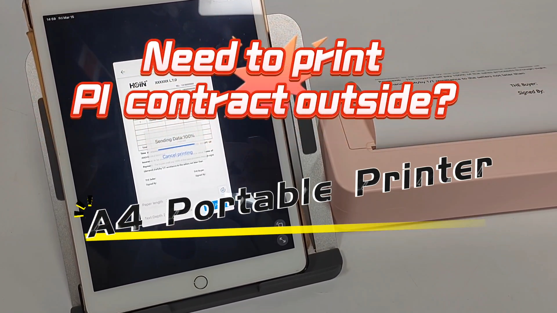  উচ্চমানের, এখনই বাইরে PI চুক্তি প্রিন্ট করতে হবে? --- A4 পোর্টেবল প্রিন্টারের পাইকারি - Shenzhen Hoin Electronic Technology Co., Ltd. 