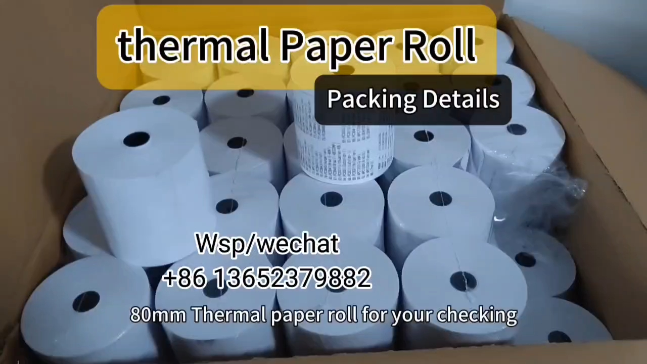  পাইকারি হোইন ৮০*৮০ মিমি থার্মাল পেপার রোল প্যাকিং বিশদ ভালো দামে - HOIN