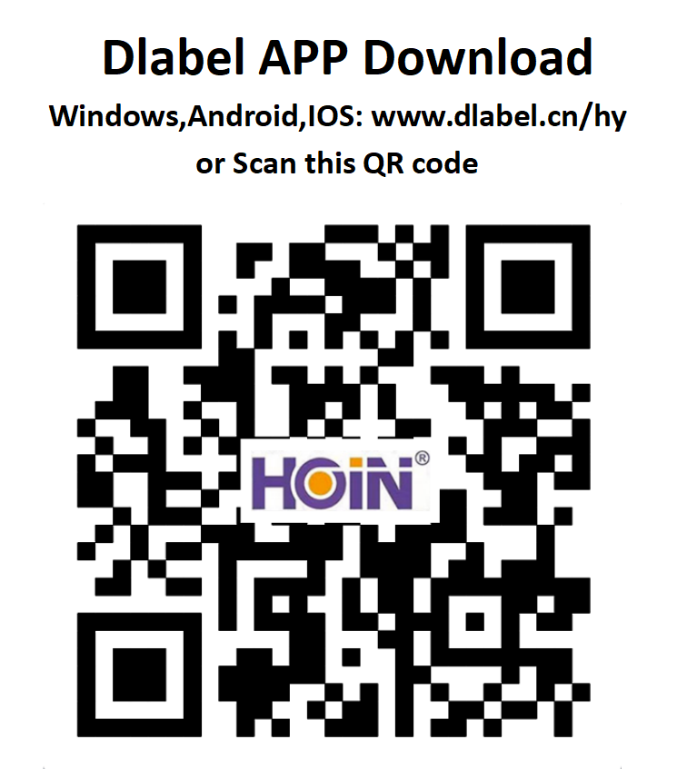 Thermal transfer label barcode printer compatiable with MacOS system--Hoin 5