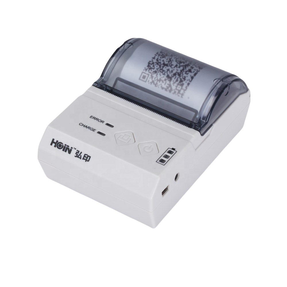 HOIN - মিনি মোবাইল পোর্টেবল থার্মাল প্রিন্টার USB+WIFI থার্মাল প্রিন্টার Hoin-E200 58mm পোর্টেবল থার্মাল প্রিন্টার 8