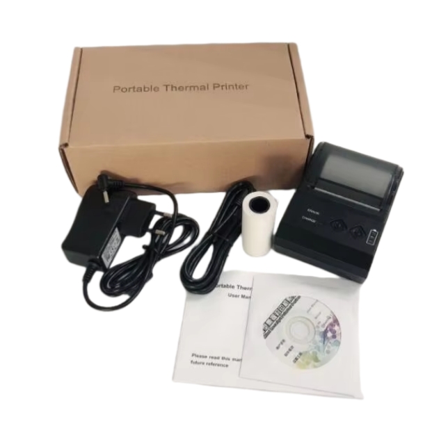 HOIN - মিনি মোবাইল পোর্টেবল থার্মাল প্রিন্টার USB+WIFI থার্মাল প্রিন্টার Hoin-E200 58mm পোর্টেবল থার্মাল প্রিন্টার 10