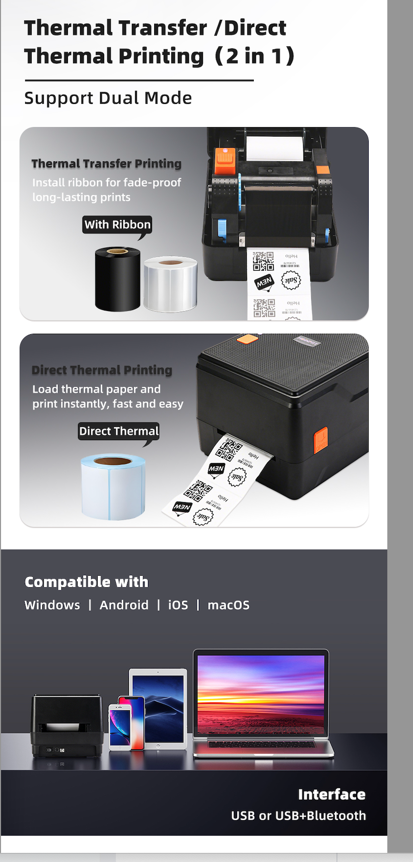 সেরা থিমাল ট্রান্সফার লেবেল প্রিন্টার প্রিন্টিং ম্যাট সিলভার পেপার সরবরাহকারী 4