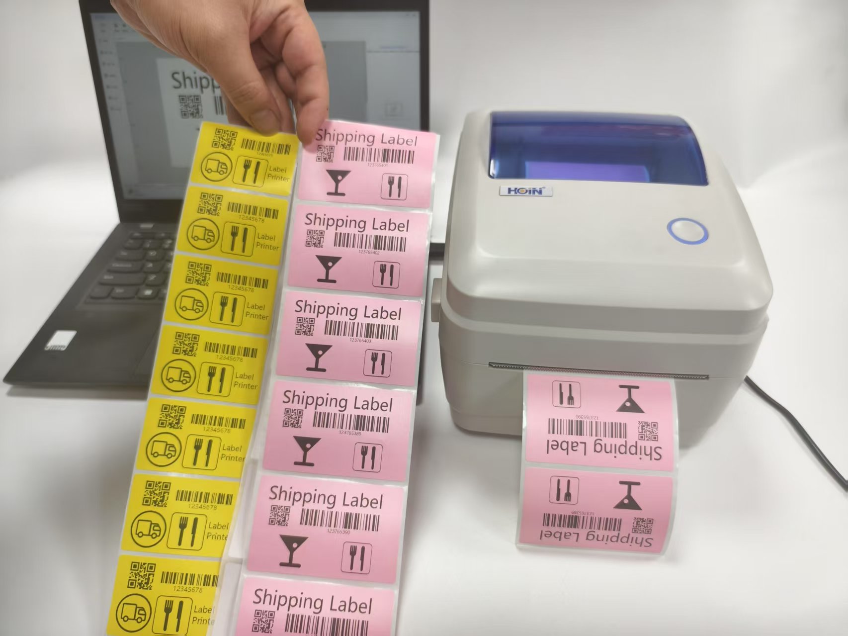 আপনি কি একটি নির্ভরযোগ্য লেবেল প্রিন্টিং সমাধান খুঁজছেন? HOIN এর HQ480B থার্মাল লেবেল প্রিন্টারটি উপস্থাপন করছি! 1