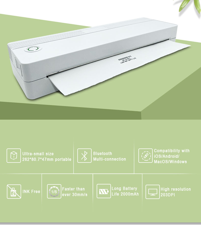 Hoin উচ্চ মানের A42 নতুন এবং গরম তাপীয় A4 প্রিন্টার শিক্ষার্থীদের পাঠ্য পরীক্ষার মুদ্রণের জন্য বিনামূল্যে অ্যাপ্লিকেশন সহ 4