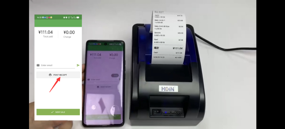 হোইন ব্লুটুথ প্রিন্টারের সাথে অ্যান্ড্রয়েড লয়ভার্স পিওএস কীভাবে সংযুক্ত করবেন 3